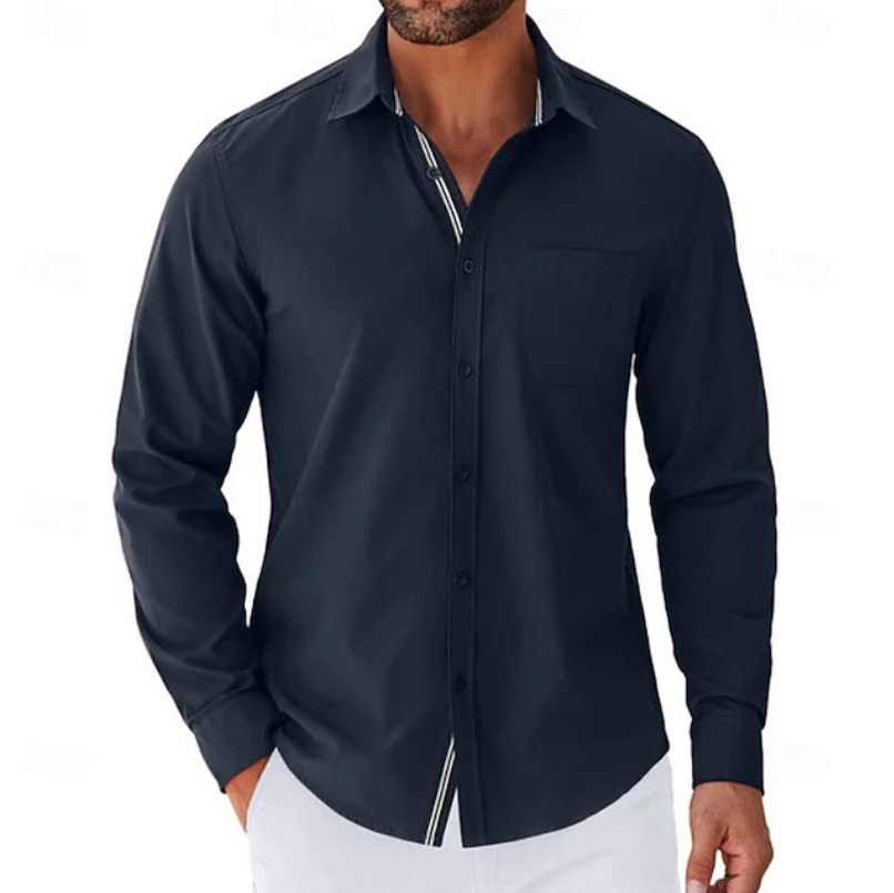 Casual Button Down Shirt Chest Pocket