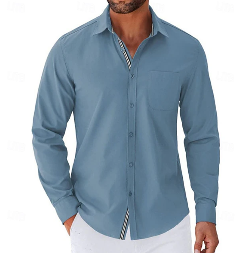 Casual Button Down Shirt Chest Pocket