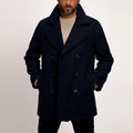 Classic Double Breasted Wool Look Peacoat