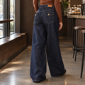 High Rise Wide Leg Dark Wash Jeans
