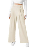 High Waist Pleated Wide Leg Pants