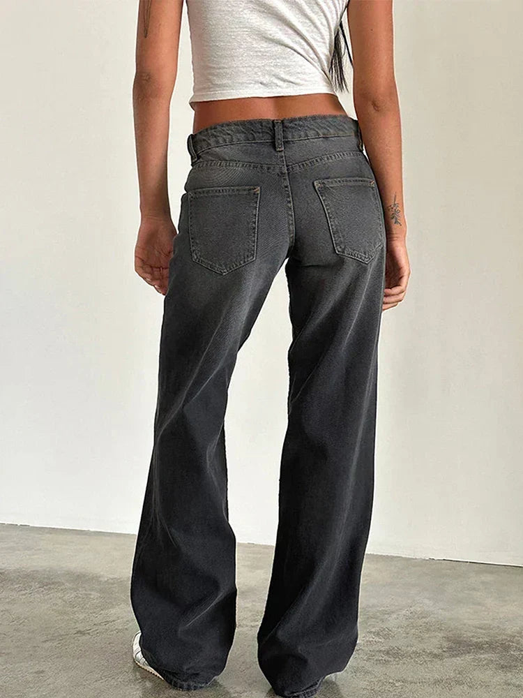 Low Rise Baggy Wide Leg Jeans
