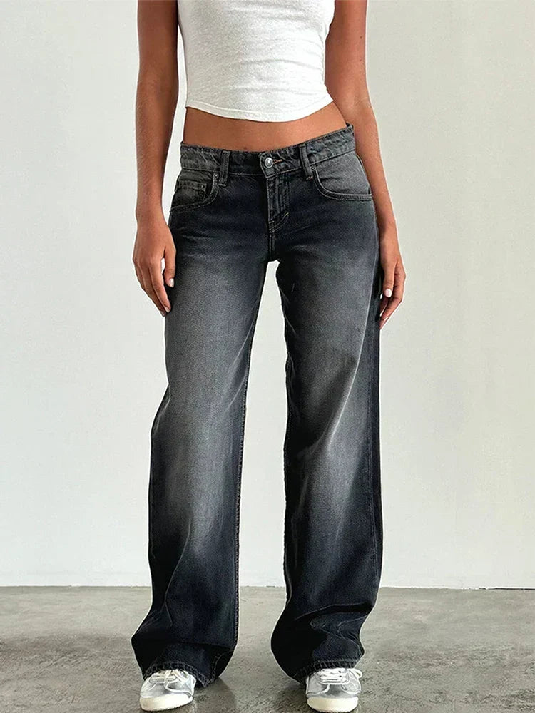 Low Rise Baggy Wide Leg Jeans