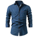 Slim Denim Look Button Up Shirt