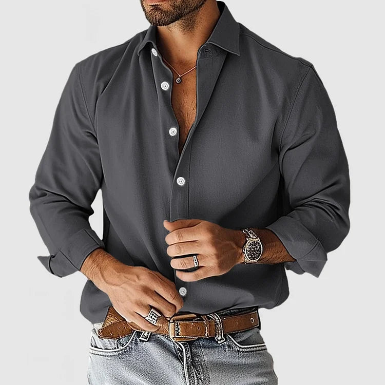 Smooth Stretch Long Sleeve Button Up Shirt