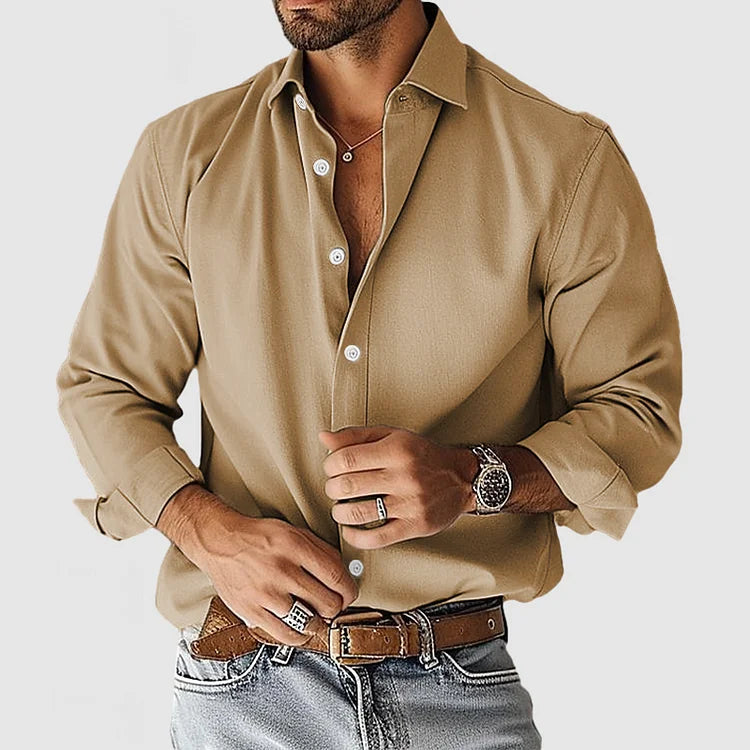 Smooth Stretch Long Sleeve Button Up Shirt