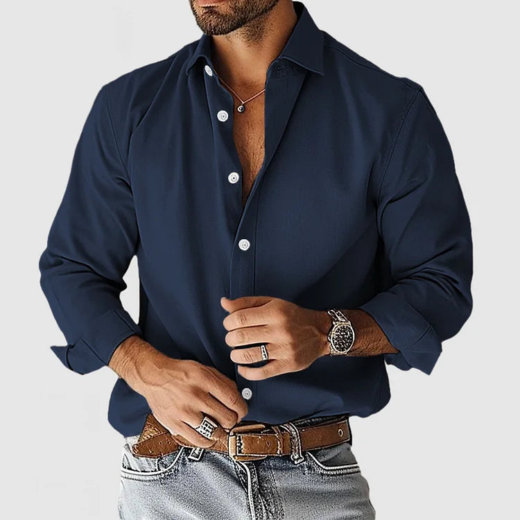 Smooth Stretch Long Sleeve Button Up Shirt