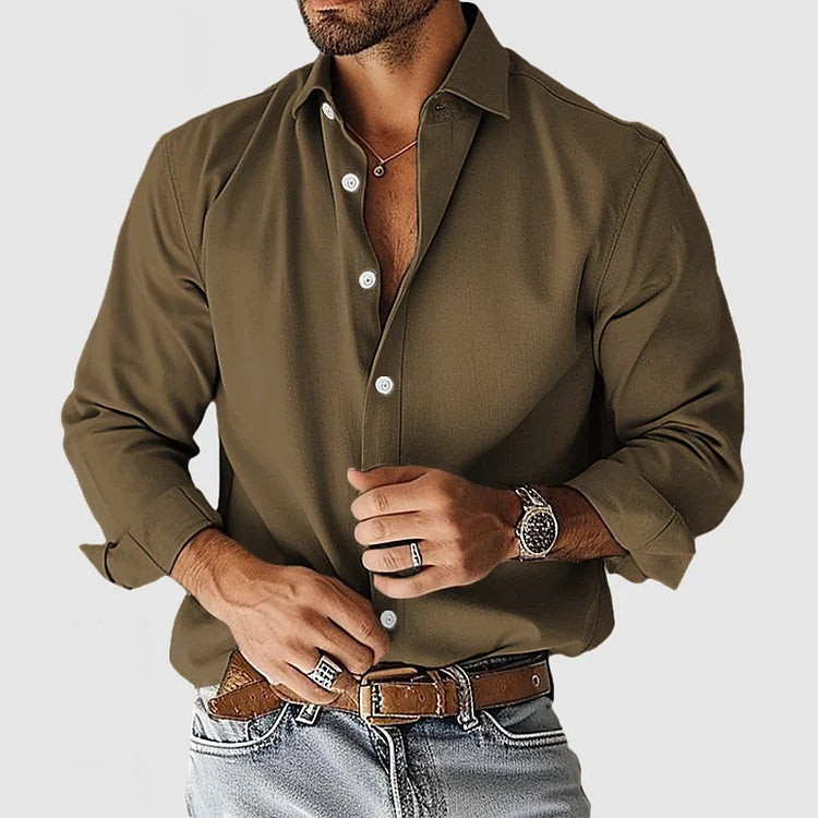 Smooth Stretch Long Sleeve Button Up Shirt