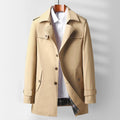 Tailored Single Breasted Trench Coat Notch Lapels