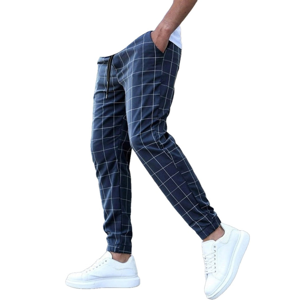 Tapered Check Smart Casual Joggers