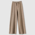 Wide Leg Cashmere Blend Knit Pants Drawstring