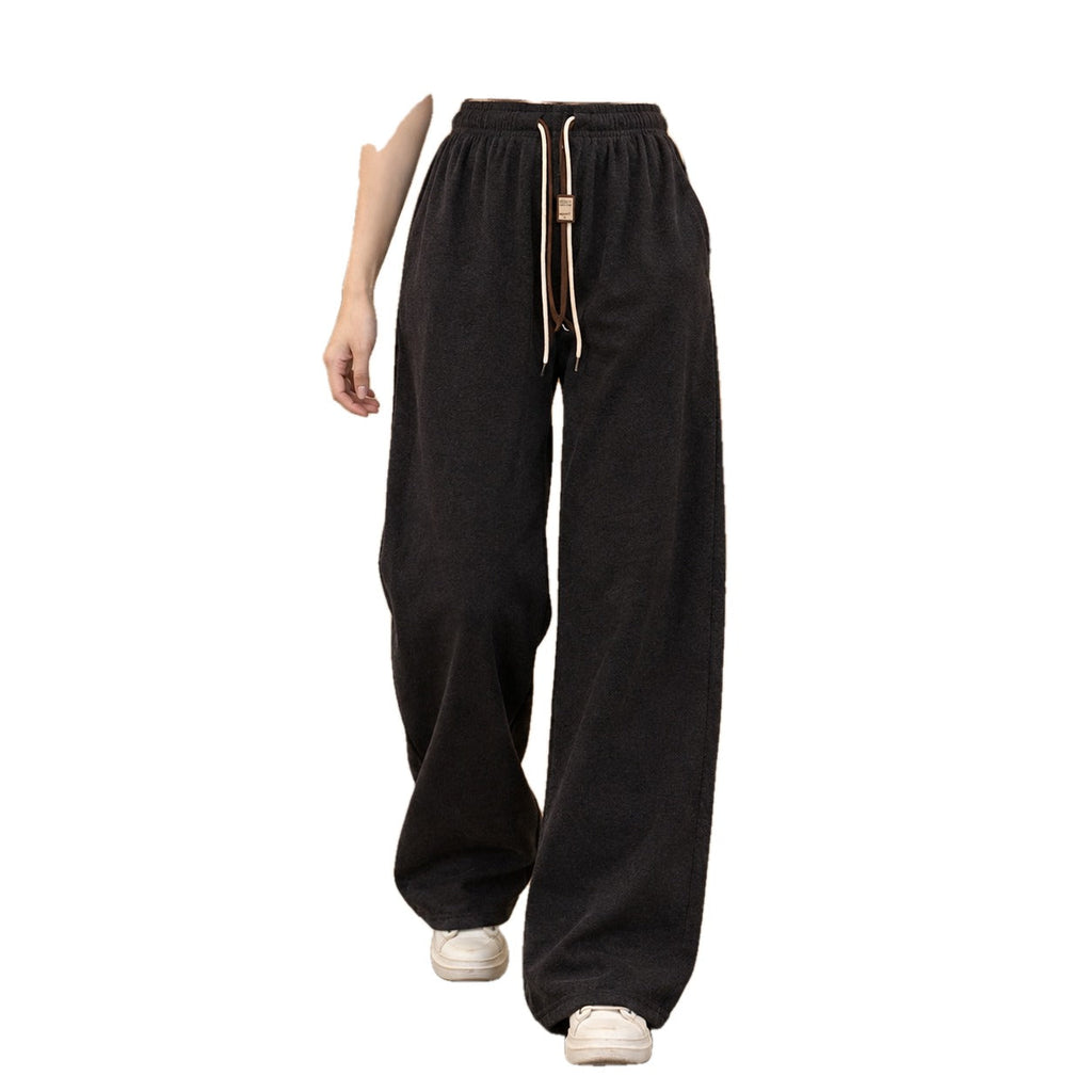 Wide Leg Elastic Waist Drawstring Pants