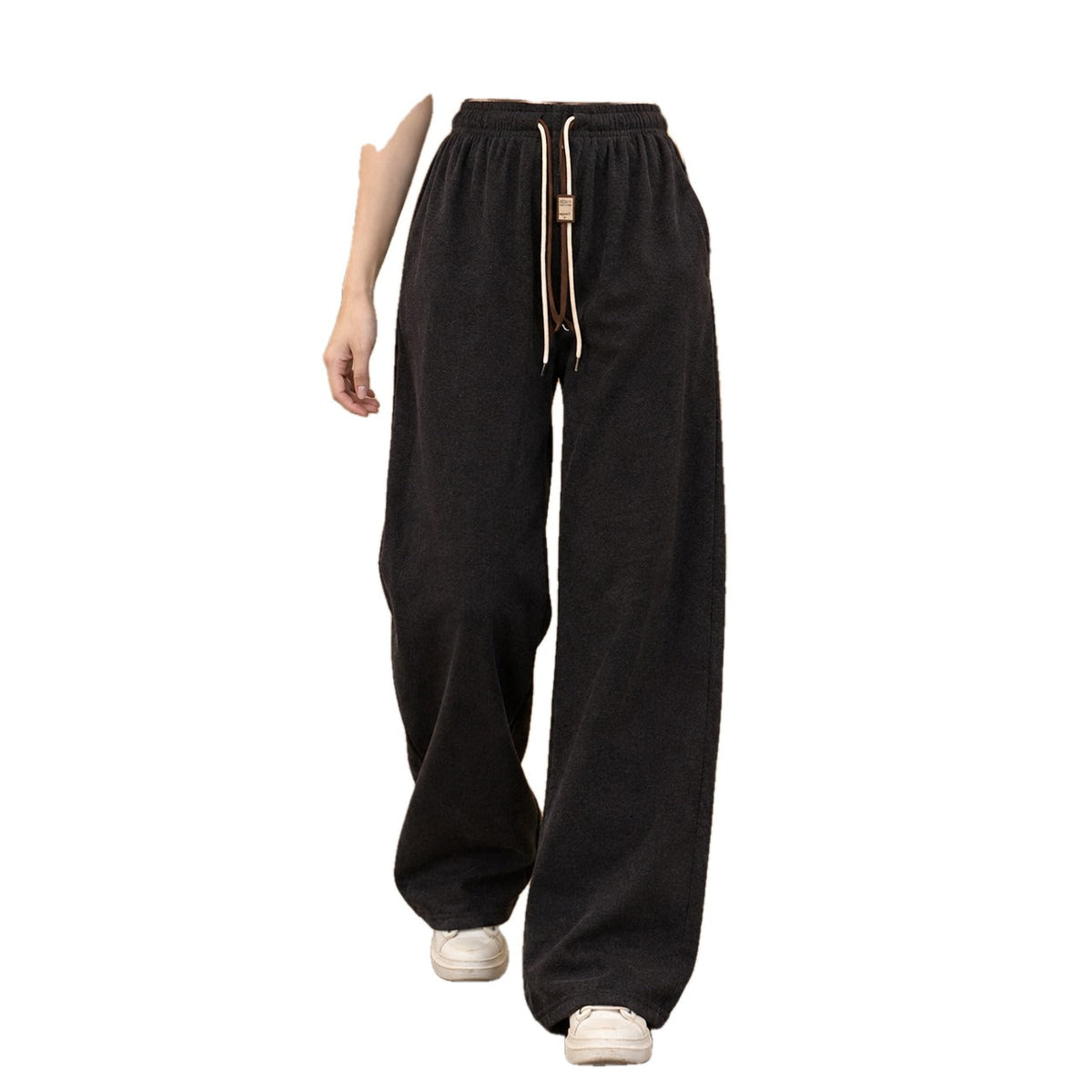 Wide Leg Elastic Waist Drawstring Pants